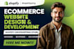 develop ecommerce website, shopify dropshipping store with UI UX design and SEO