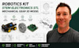 robotics kit cad, stem electronics stl, mechanical gear 3d model