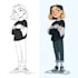 design a 2d cartoon character