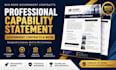 create professional capability statement for government contracts wosb