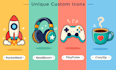 design a modern mobile app icon logo for ios and android