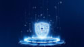 design a modern cyber security tech and app logo