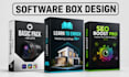 design professional software box mockup and box packaging