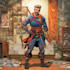 illustrate a superhero comic and marvel character