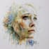 create a hand painted watercolor couple portrait keepsake