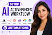 setup ai activepieces workflow n8n zapier make airtable wordpress automations