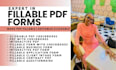 create fillable business form, client intake form, interactive application PDF