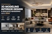 do 3d modelling, interior design and  realistic 3d rendering using vray
