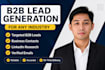 find targeted b2b lead generation, linkedin lead generation, email list building