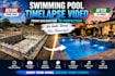 create a cinematic swimming pool construction timelapse and completion video