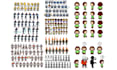 create custom undertale or deltarune style pixel art character and sprites