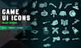 create flat game UI icons