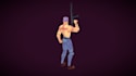 create ps1,ps2, lowpoly 3d model, animation character, psx style, action figure