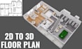 convert 2d house plan to 3d floor plan design architectural rendering 3d design