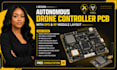 design autonomous drone controller pcb with gps and rf module layout