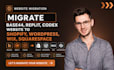 migrate base44 replit codex website to shopify wordpress wix squarespace website