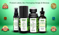 cbd label design, cosmetic label design, subscription box