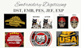 professionally digitize logo for embroidery dst emb file