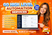 build gohighlevel landing page, funnel, and automation workflow