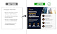 design a startup pitch deck, business presentation and slide deck