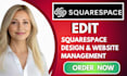 edit squarespace website design fix clone restaurant website develop squarespace