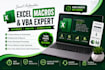 create excel vba macros automation for your business, be your vba macros expert