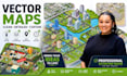 design a custom vector map, campground map, isometric map or illustrated map