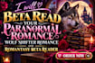 beta read your paranormal romance wolf shifter romance and romantasy beta reader