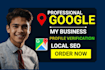 optimize google map business profile, profile verification, map citation
