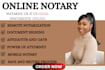 provide remote online notary and notarization services for legal document