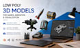 create low poly 3d product models for games, animation, and visualization