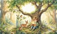 kinderbuchillustration, kinderbuch aquarell illustration