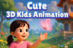 create cute custom 3d kids animation