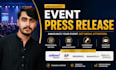 write professional event press release for business and brand