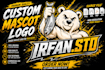 create custom mascot logo illustratration