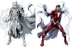 illustrate a superhero comic and marvel character