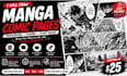 draw manga comic page with professional panel layout