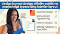 design journal design affinity publisher manuscript typesetting interior layout