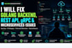 fix golang backend, rest api, grpc and microservice issues