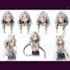 create anime character sheet and reference design