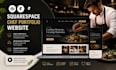 create squarespace chef portfolio website restaurant site framer redesign video
