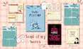 design aesthetic planner journal and book cover