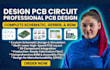 design pcb circuit, pcb design, pcb schematic, fabrication gerber and bom