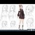 create anime character sheet and reference art