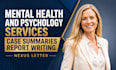 do psychology based case summaries and mental health record