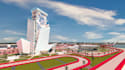design 3d formula 1 racetrack, kart racing circuit,racing masterplan,road render
