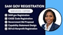 do 501c3 sam gov registration, uei cage code, bid proposal mbe sba certification