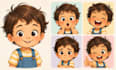 design cute childrens book characters with pose and expression sheets
