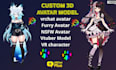 rig animaze 3d model and rigging, vseeface avatar, vtuber streaming, obs studio