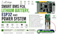 design smart bms pcb, lithium battery, esp32 and power system